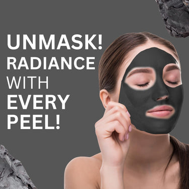 Jaquline USA Activated Charcoal and Gold Peel Off Face Mask for Men & Women Both | contains activated charcoal infused with gold dust | Defeat Blackheads & Whiteheads | control signs of ageing and giving your skin a radiant glow |Dermatologically Tested |